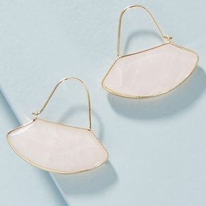 Anthropology Geo Crescent Hoop Earrings